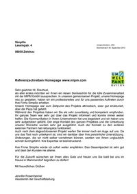 Referenzschreiben von MIPM GmbH