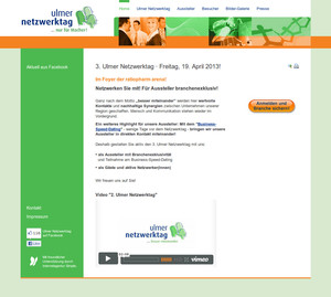 Technische Umsetzung der Ulmer Netzwerktag-Website für BNI Mitglied Nici Schwann&hellip;