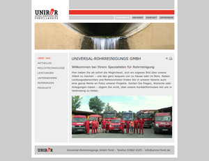 Technische Webseiten Überarbeitung für UNIROR Rohrreinigung&hellip;