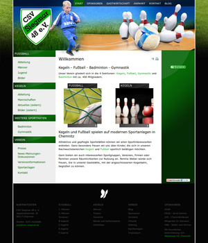 Vereinswebsite des CSV Siegmar 48 e. V. mit simpilio-CMS&hellip;