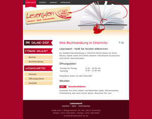 Webdesign Buchhandlung Lesenswert&hellip;