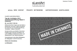 Webdesign Startseite sLandArt&hellip;