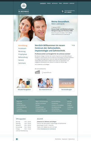 Webdesign Zahnärzte Dr. Mehmke & Kollegen&hellip;