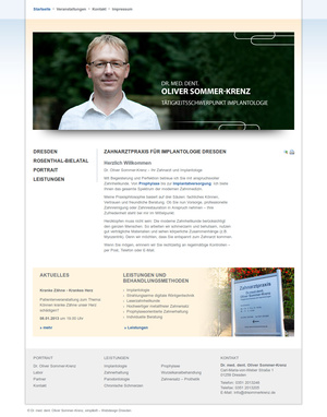 Webdesign Zahnarzt Dr. Sommer-Krenz&hellip;