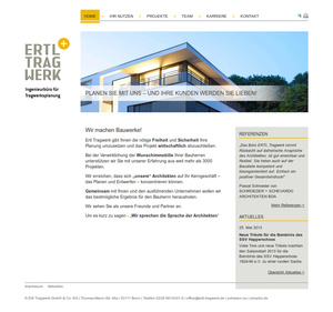 Webdesign der Startseite&hellip;