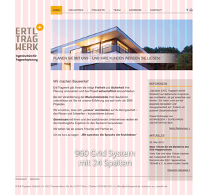 Webdesign der Startseite mit 960 Grid System&hellip;
