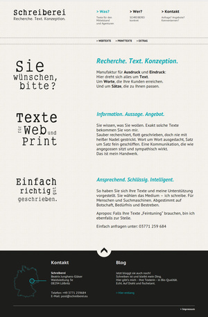 Webdesign für Textagentur Schreiberei&hellip;