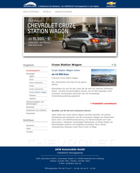 Webdesign Autohaus AKW Automobile GmbH