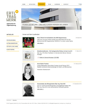 Webdesign für die Seite „Aktuelles“&hellip;
