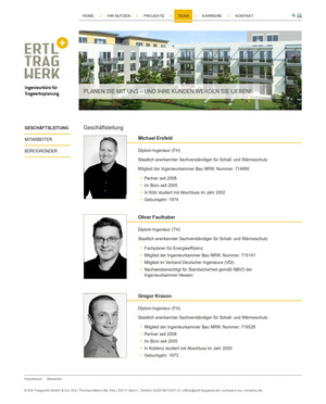 Webdesign für die Seite „Team/Geschäftsführung“&hellip;