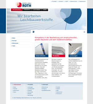 Website der Modellbau Roth GmbH & Co. KG mit simpilio-CMS&hellip;