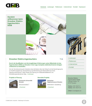Website für Dresdner Elektro-Ingenieurbüro GmbH (DEIB)&hellip;